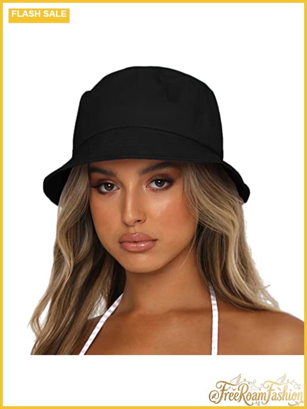 Reversible Cotton Bucket Hat Wide Brim Sun Beach Cap Outdoor Travel
